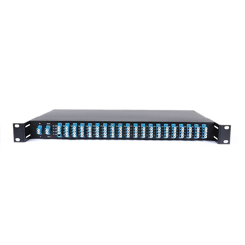 Rack-mounted 40-channel DWDM mux demux unit